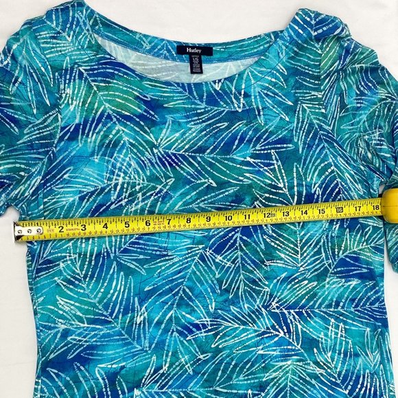 Women's Comfortable Light Weight Dress Aqua Blue Cruise Wear HATLEY - Picture 9 of 11